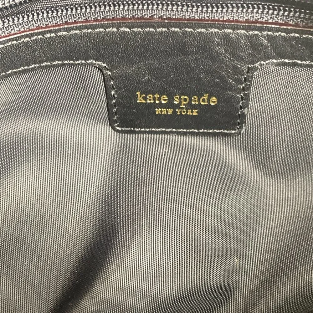 Kate Spade black nylon leather hobo shoulder bag